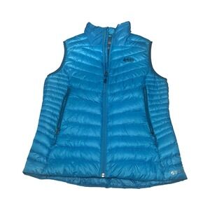 REI Co-op Women's Small Magma 650 Down Puffer Vest Blue Packable Outdoors